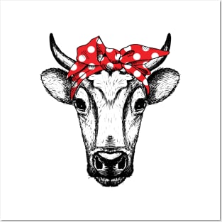 Cow Bandana Heifer Posters and Art